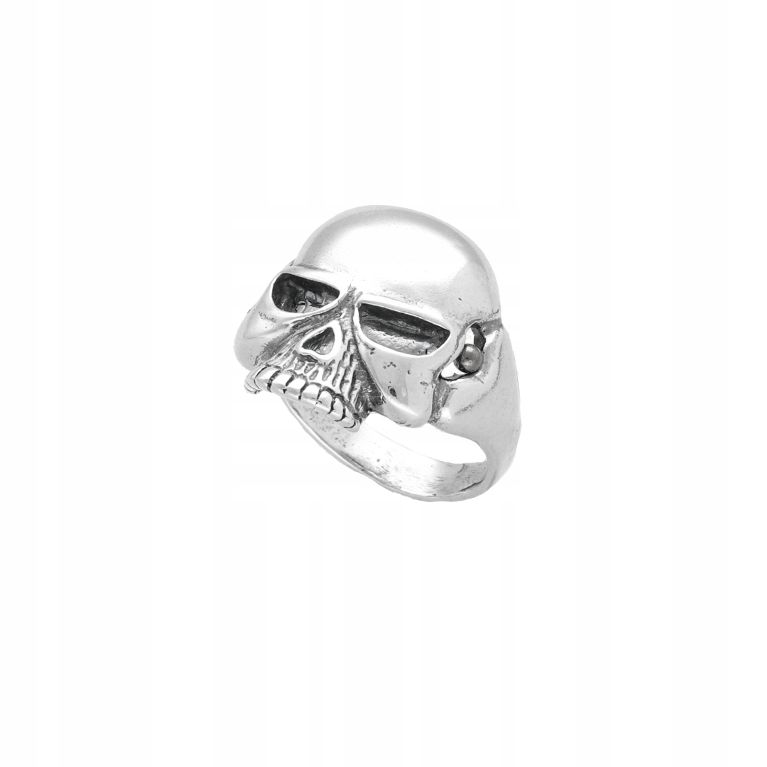 Pečetní prsten lebka , oxidované stříbro vel. 28