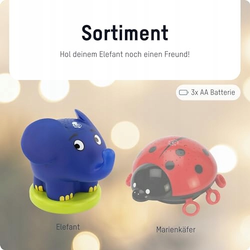 ANSMANN Projektor Gwiaździste Niebo LED Słoń Elefant Lampka Nocna Dziecięca — miniatura 3