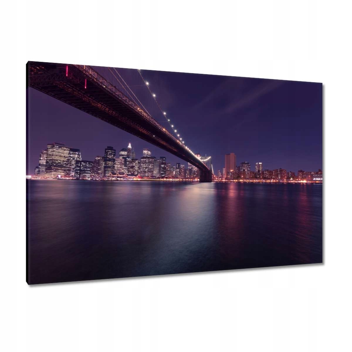 Obrazy 120x80 Most v noci Usa New York