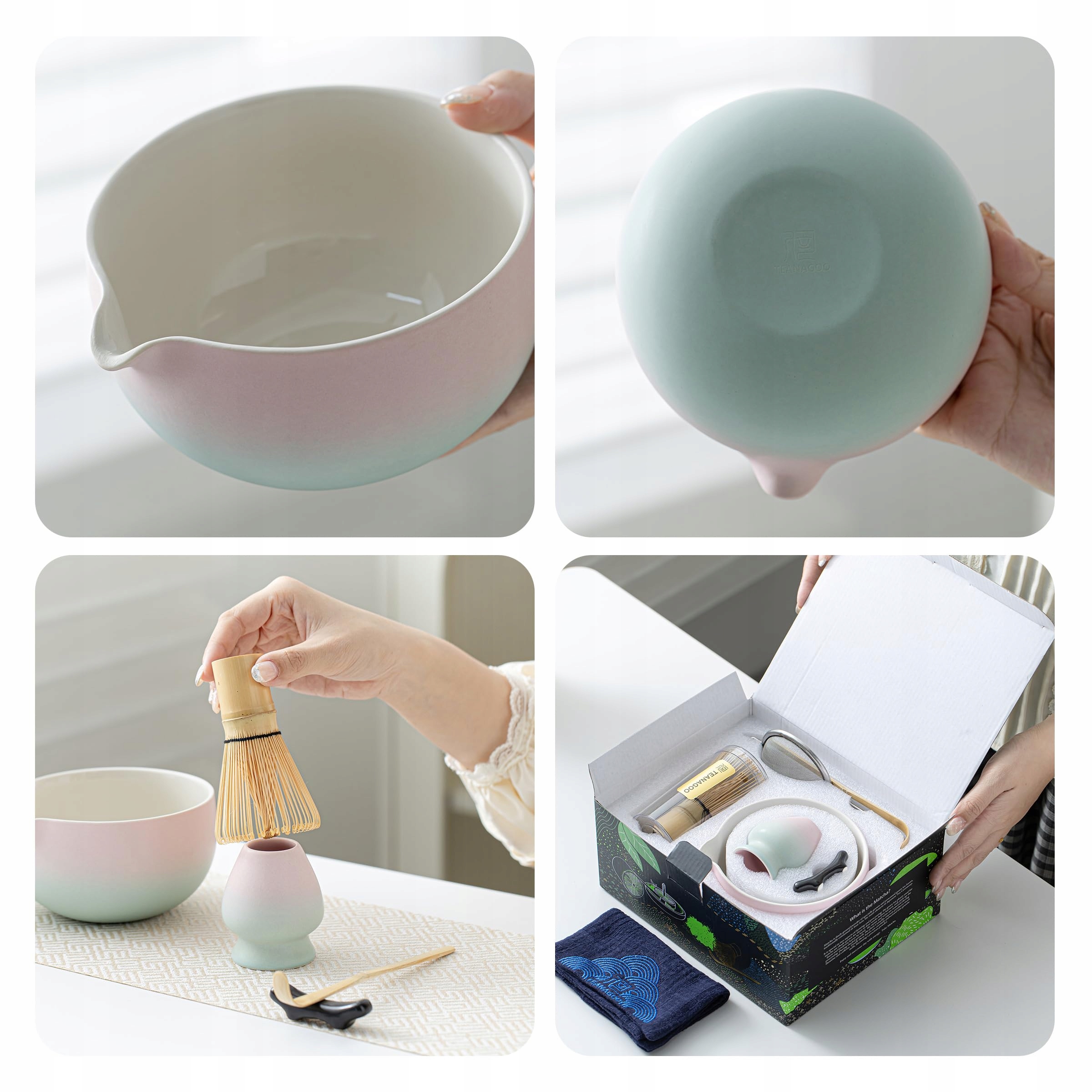 TEANAGOO Zestaw Do Herbaty Matcha Zielona Herbata Z Akcesoriami 7 Części — miniatura 2