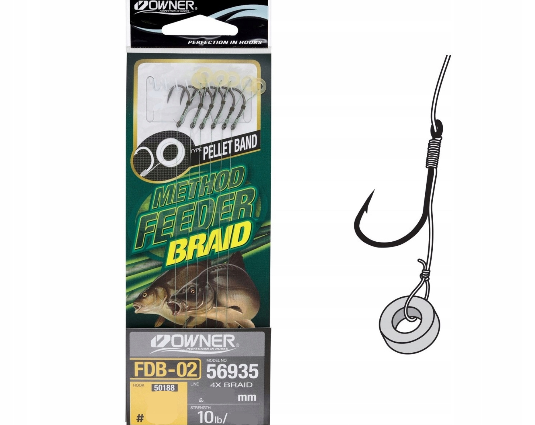 Przypon Owner FDB02 Method Feeder rozmiar 12 0,12mm 6 Szt