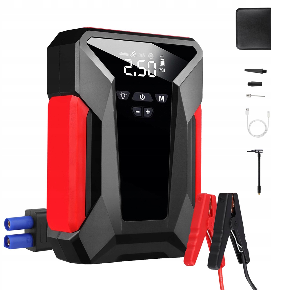 Auto Štartovacia pomôcka Jump Starter 10000 mAh Powerbank Kompresorová pumpa
