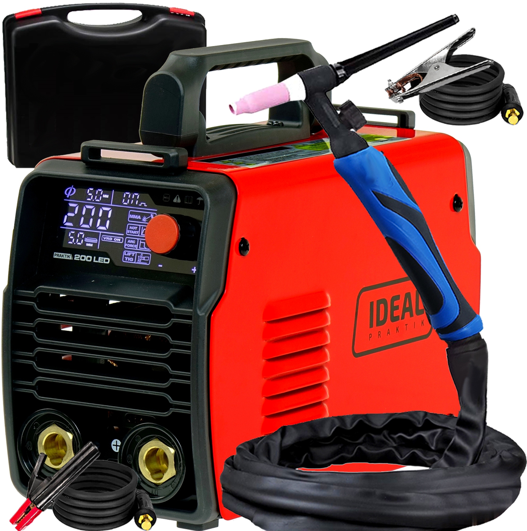 Elektrodová Invertorová Svářečka Ideal Praktik 200 Led Synergie Puls 200A
