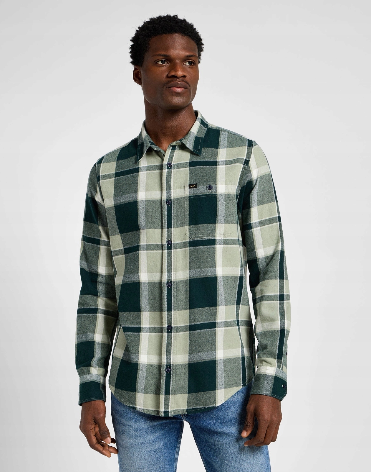 Pánská košile Lee Leesure Shirt Green 112355723 S