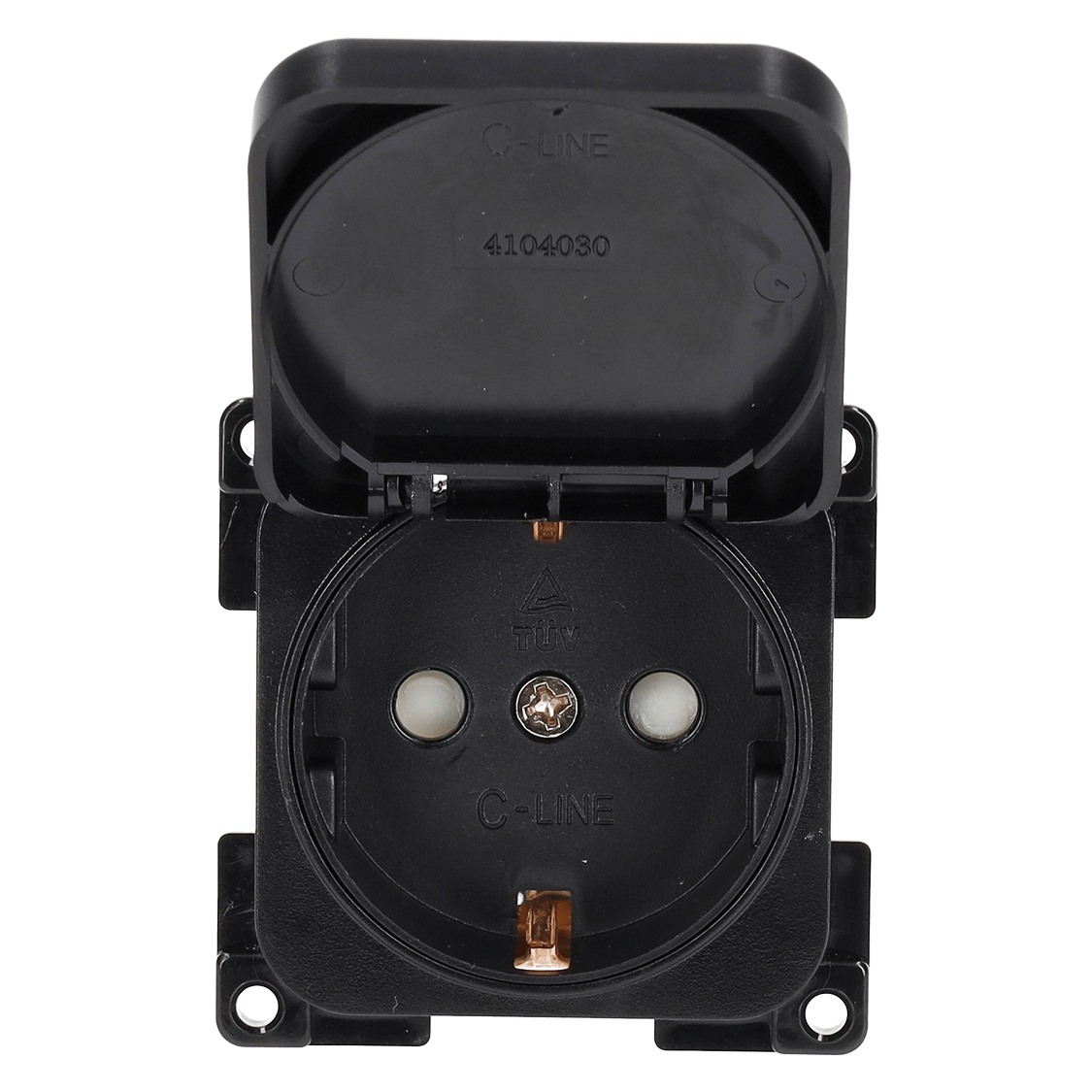 Gniazdo ścienne 230V C-Line z klapką czarne Haba NOWOŚĆ 2025 Marka HABA