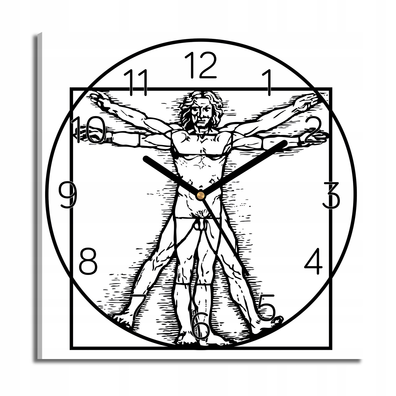 Nástěnné hodiny na obraze Muž da Vinci 30x30