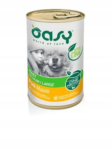 5 x Oasy One Protein Dog Adult Vepřové Maso 400 g