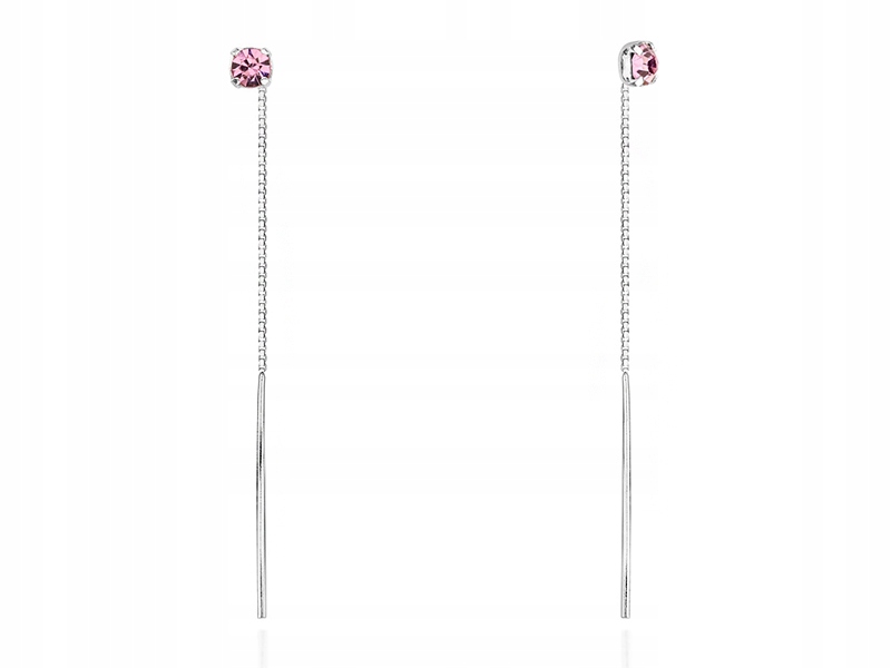 

Srebrne Kolczyki Wiszące 925 Kulka 4mm Przewlekane