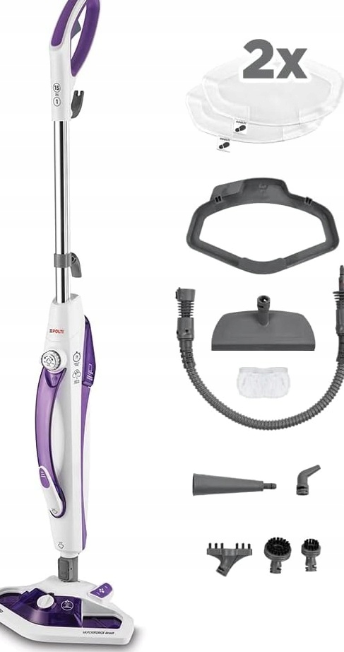Mop Parowy 2W1 1500W 15W1 99,9% Dezynfekcja 15S Start Zbiornik 0,3L
