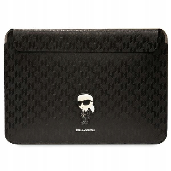 Karl Lagerfeld Sleeve KLCS16SAKHPK 16" čierna/čierna Saffiano Monogram Ikon