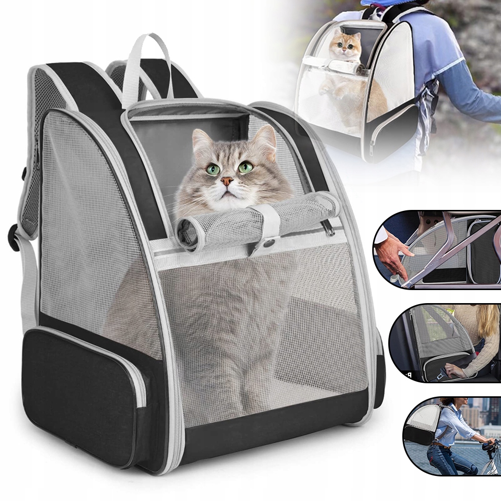 Levně Přepravka pro kočky Králíka psa Batoh Taška Kotec 3v1 Skládací