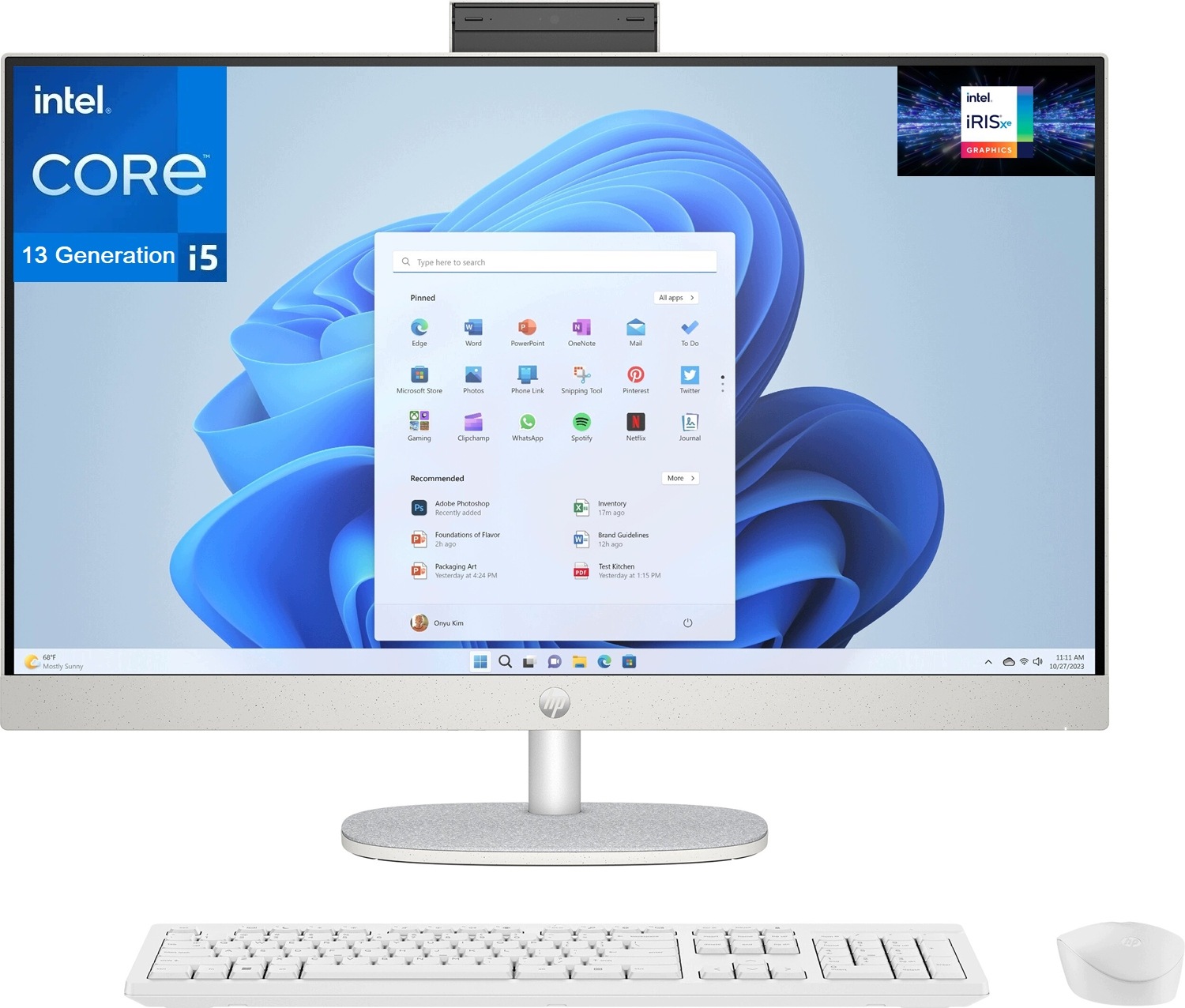 Počítač Hp AiO 27-cr0224nw 27" Fhd i5-1335U 8GB SSD256GB Iris Xe W11