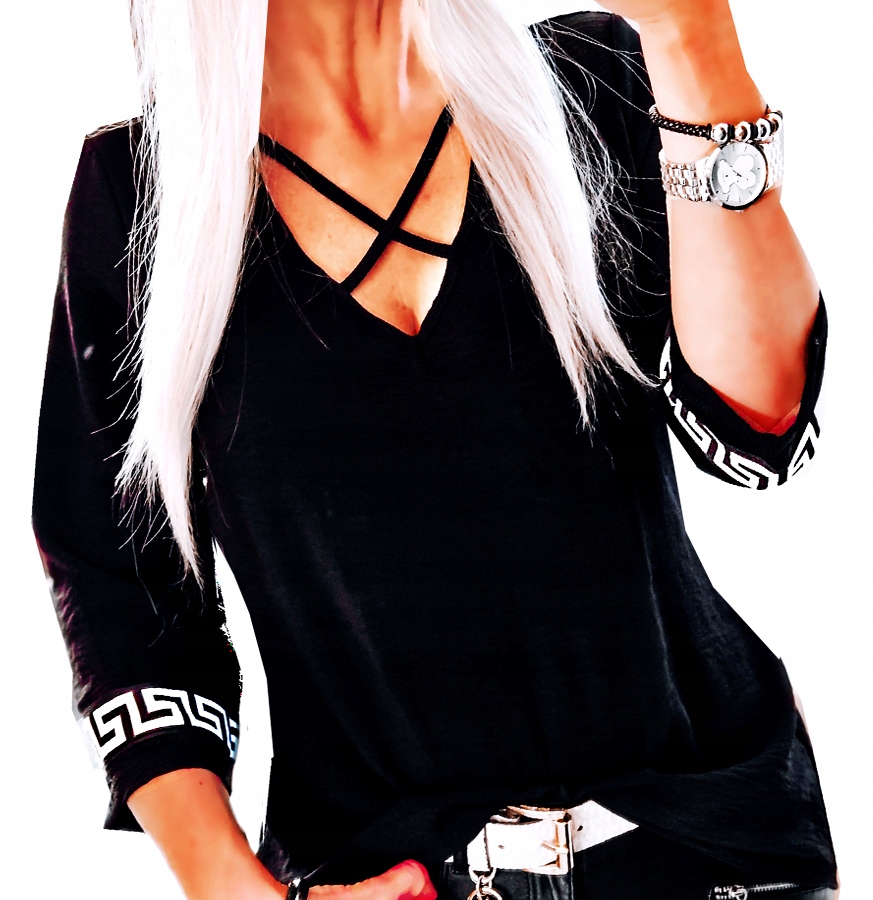 Bluzka Tunika Damska Luźna Na Co Dzień Szykowna Dłuższa