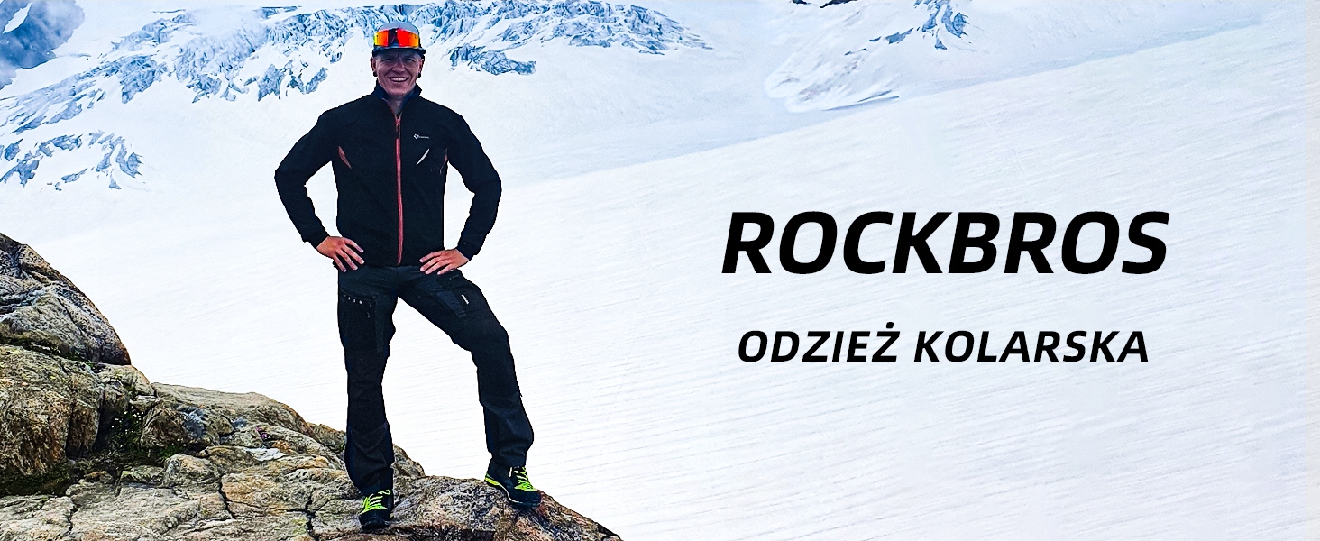 ROCKBROS Męska Kurtka Rowerowa na Zimę, Długa Wiatroszczelna Wodoodporna M Liczba kieszeni 3