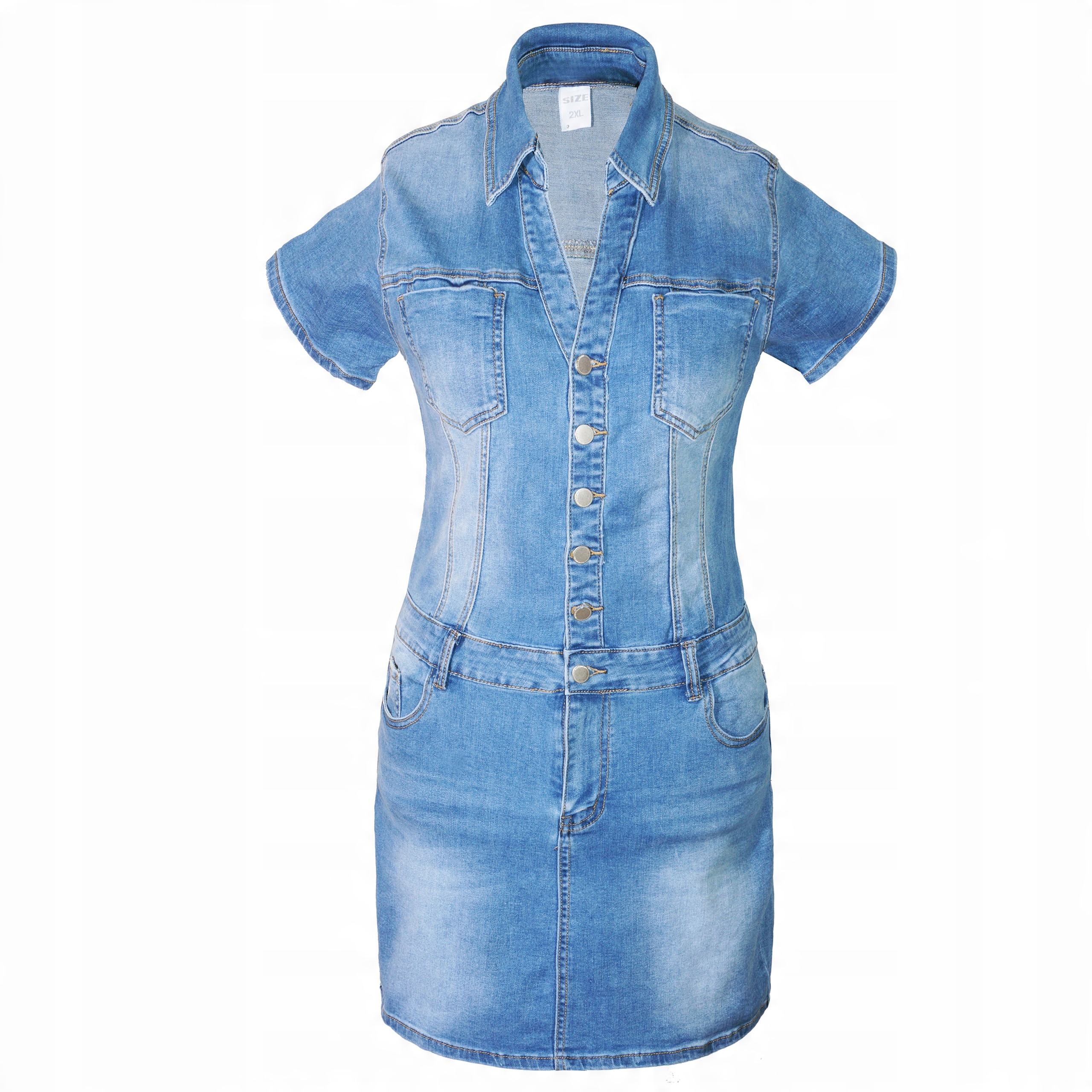 

Sukienka Jeansowa szmizjerka Jeans elastan 6XL 52