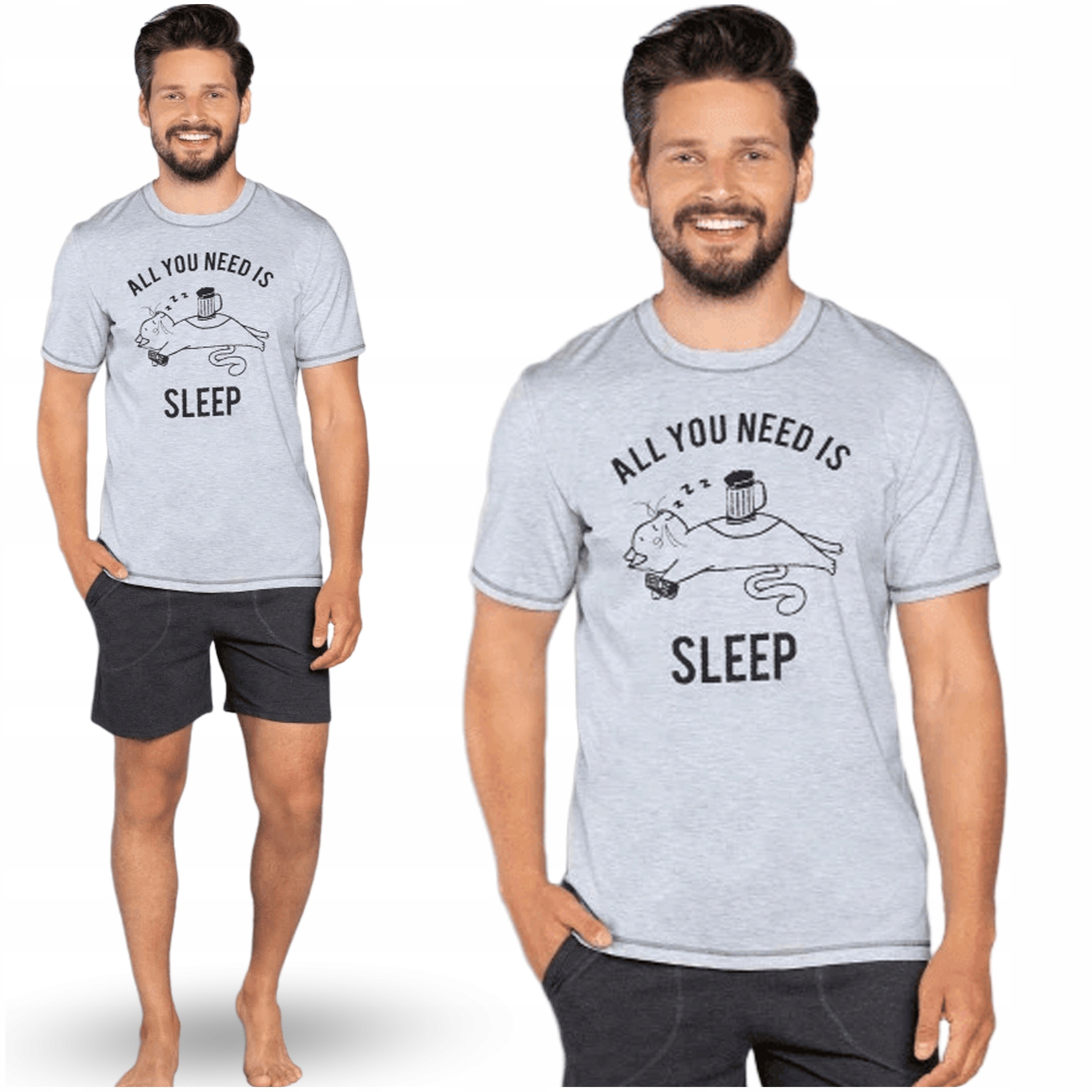 

Piżama męska krótki rękaw Leopold Italian Fashion