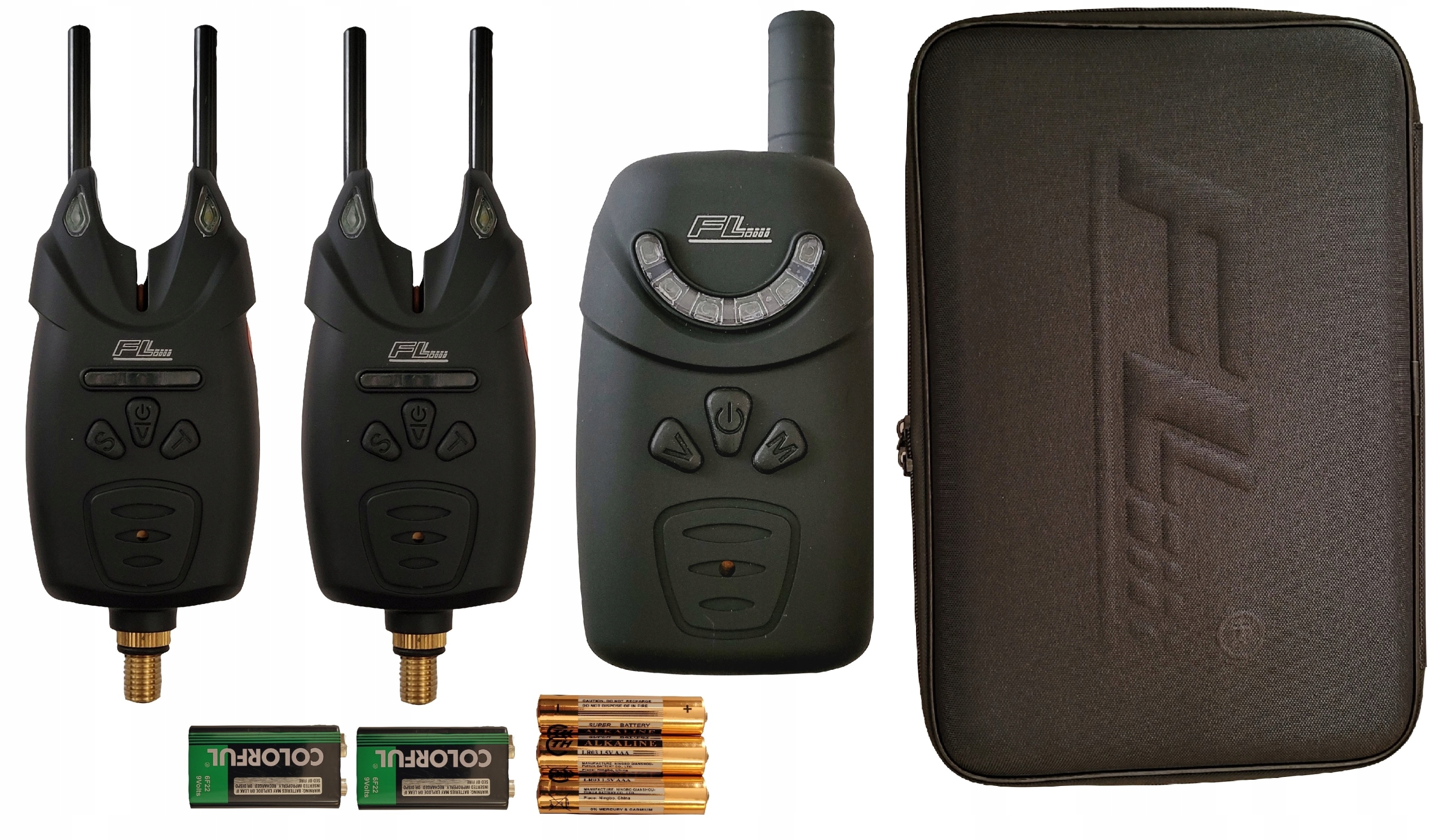 Zestaw 2x Sygnalizator brań Centralka czujnik brań