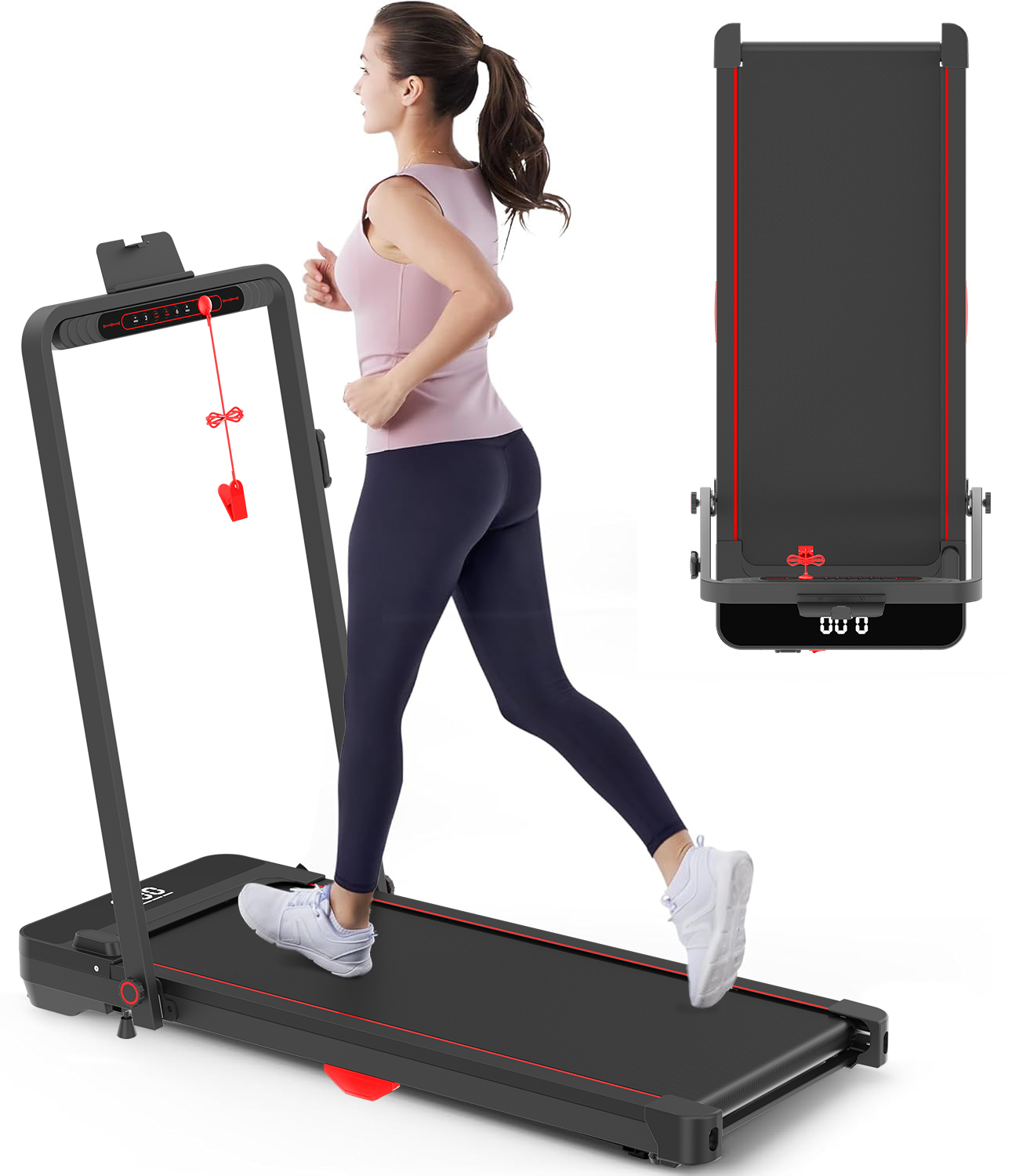 Bieżnia elektryczna składana 2w1 do domu z pilotem 12km/h 120kg aplikacja