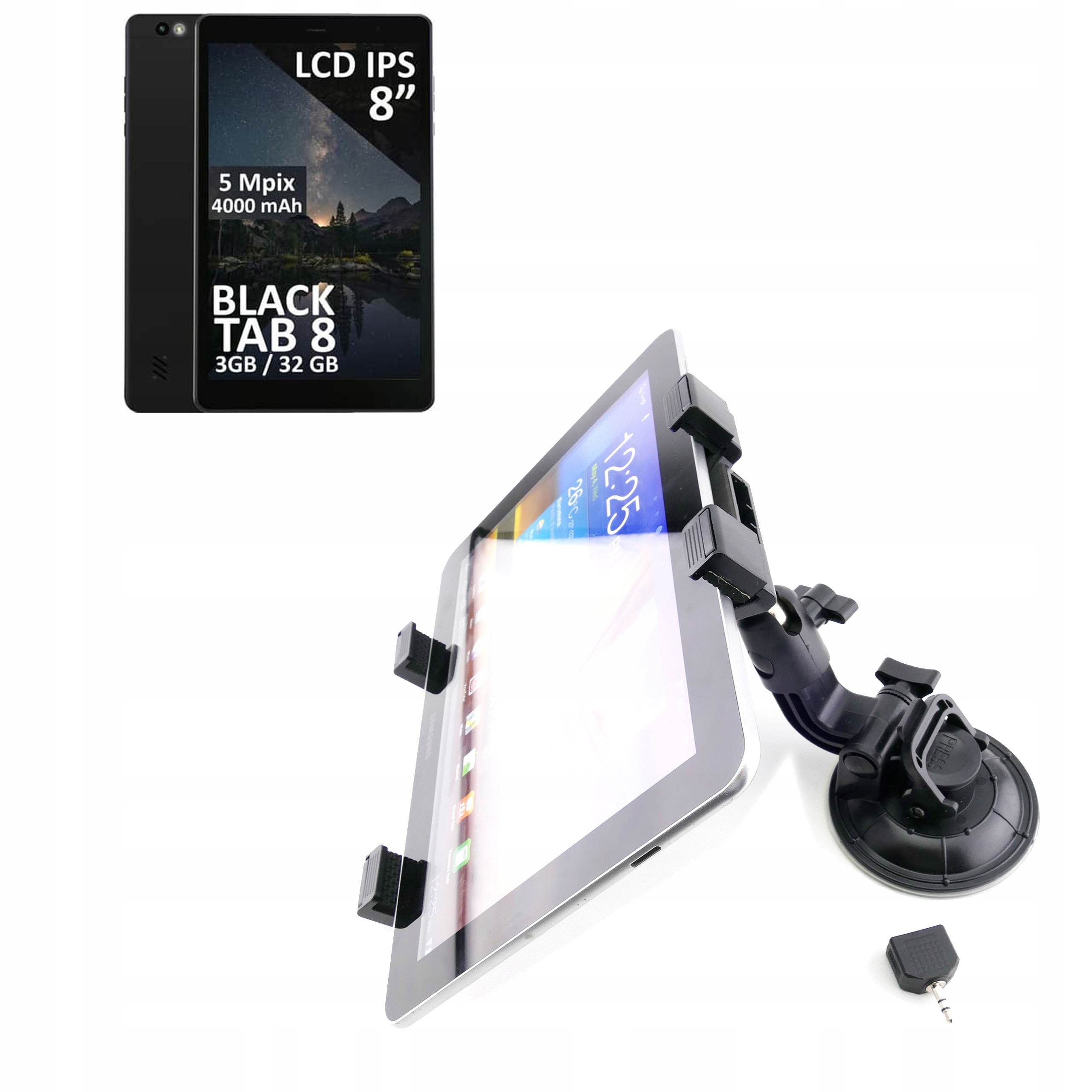 Uchwyt samochodowy na szybę do szyby do nawigacji do tabletu Blow BlackTab8