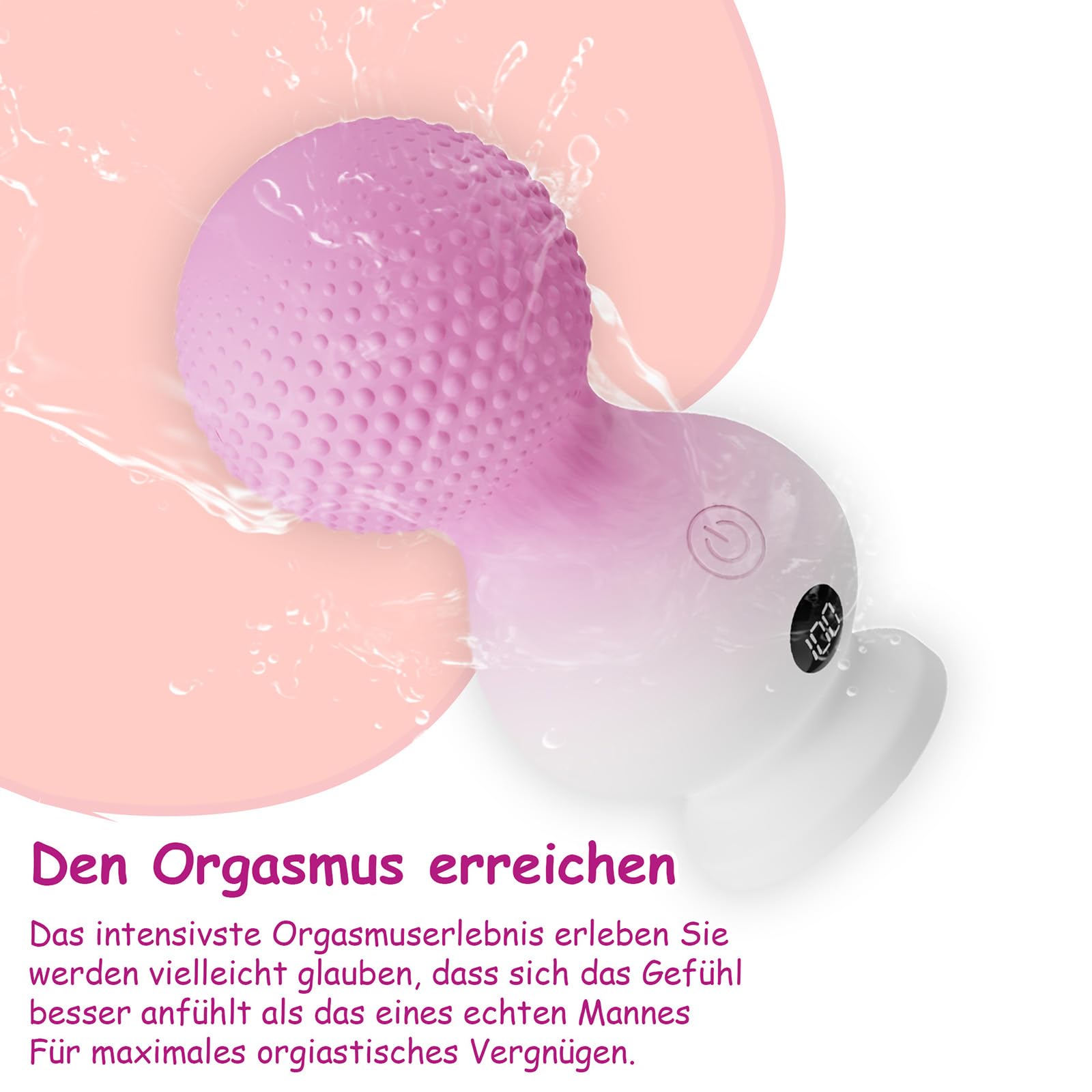 QGLUST Masażer Dla Kobiet 10 Trybów Wibracji LED Stymulator Klitorisu — miniatura 4