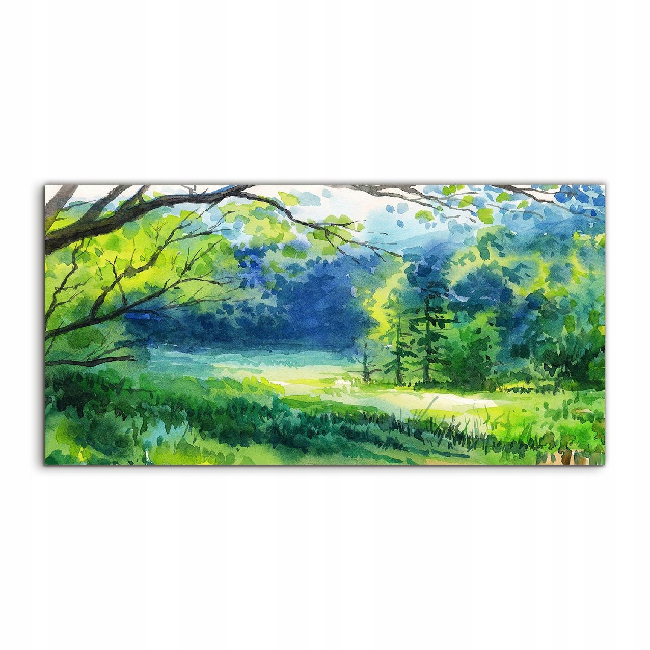 Akrylový obraz 120x60 ako darček Les Tráva Stromy