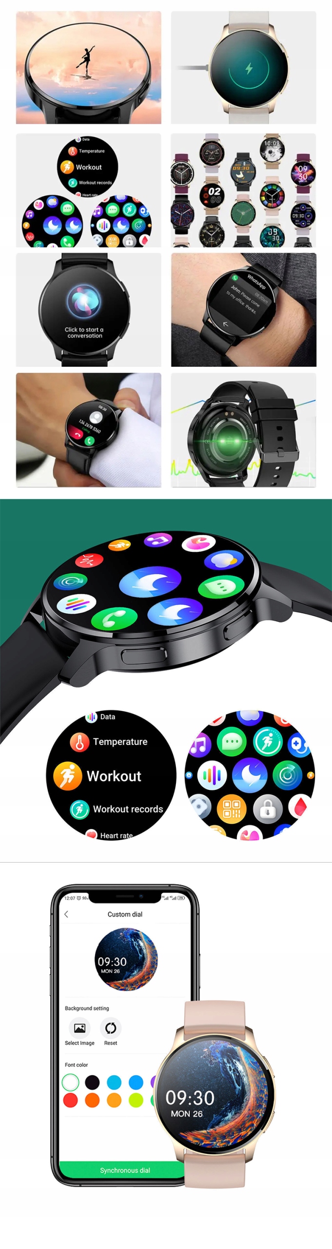 SMARTBAND ZEGAREK SPORTOWY SMARTWATCH OPASKA SPORTOWA AMOLED DAMSKI PULS PL Marka INDYGO