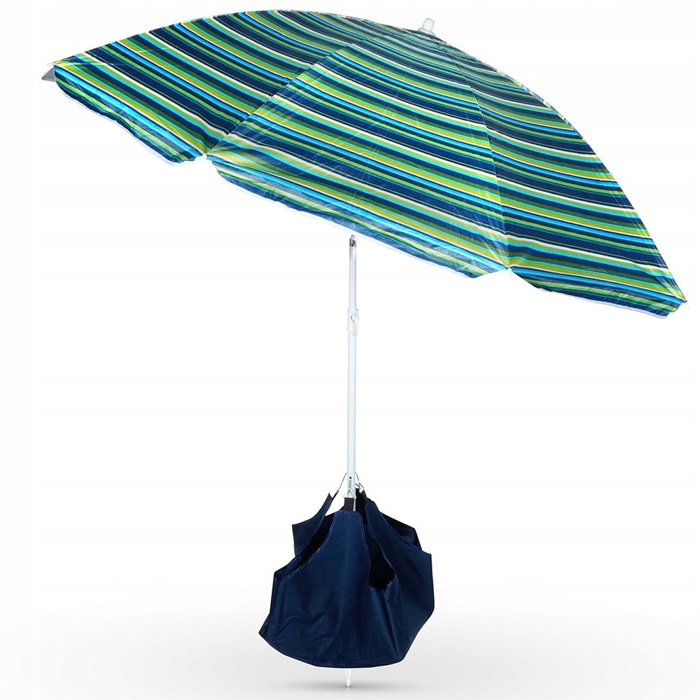 Parasol plażowy z podstawą 147 cm, regulowany, Uv