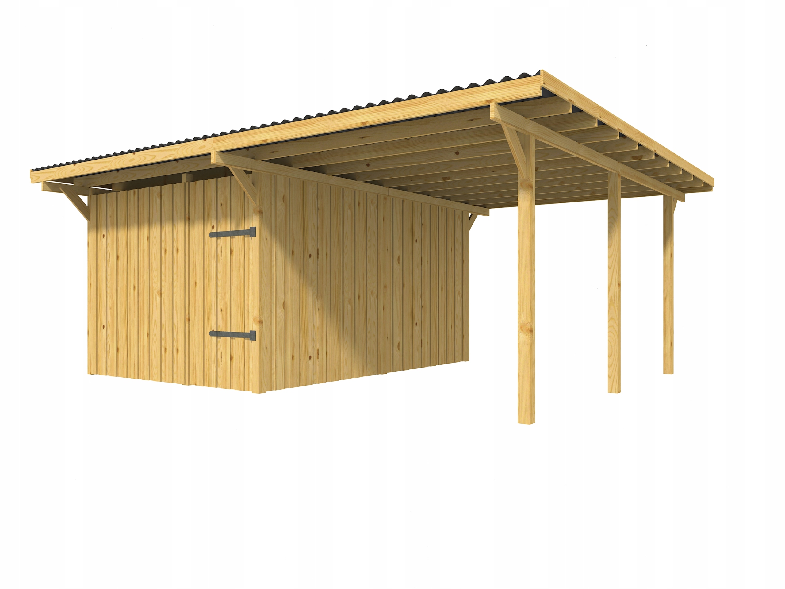 WIATA GARAŻOWA 595x495cm PŁYTA PVC PODWÓJNA V4