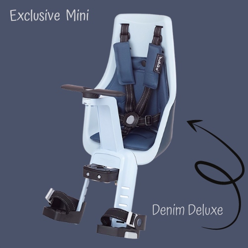 FOTELIK ROWEROWY EXCLUSIVE MINI PLUS DENIM + SZYBA Kod producenta 8011000024-a6