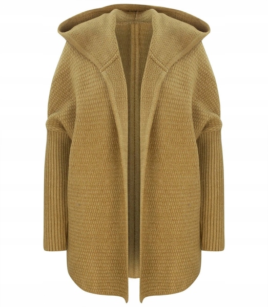 Teplý oversize kardigan s kapucí s dlouhým rukávem Agrafka unisize