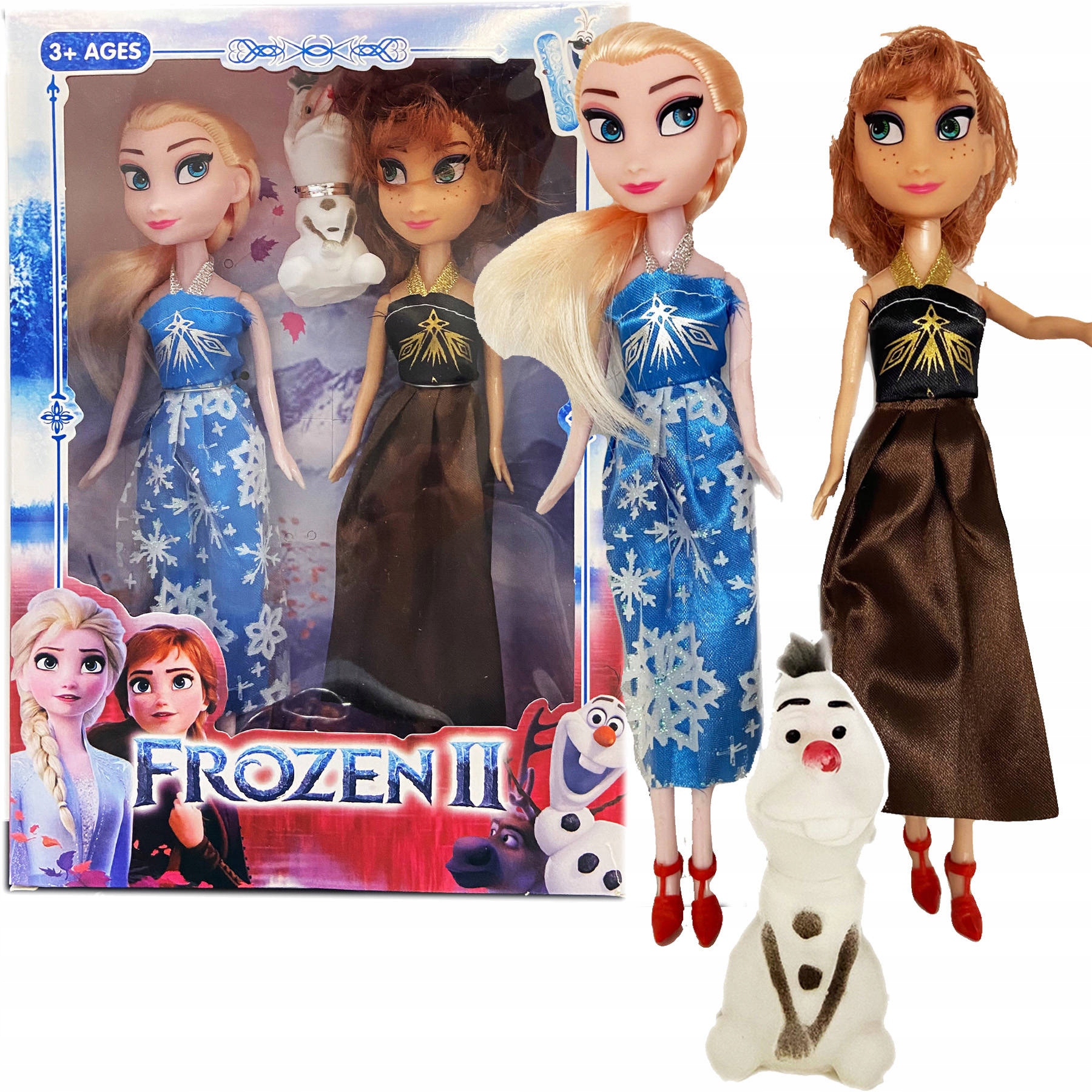 

Kraina Lodu Zestaw Lalek Anna Elza Olaf Frozen 3w1