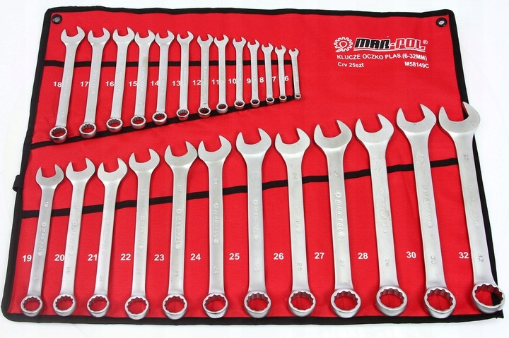 KLUCZE PLASKO OCZKOWE 6 32MM 25EL ORG MAR POL Producent code 2