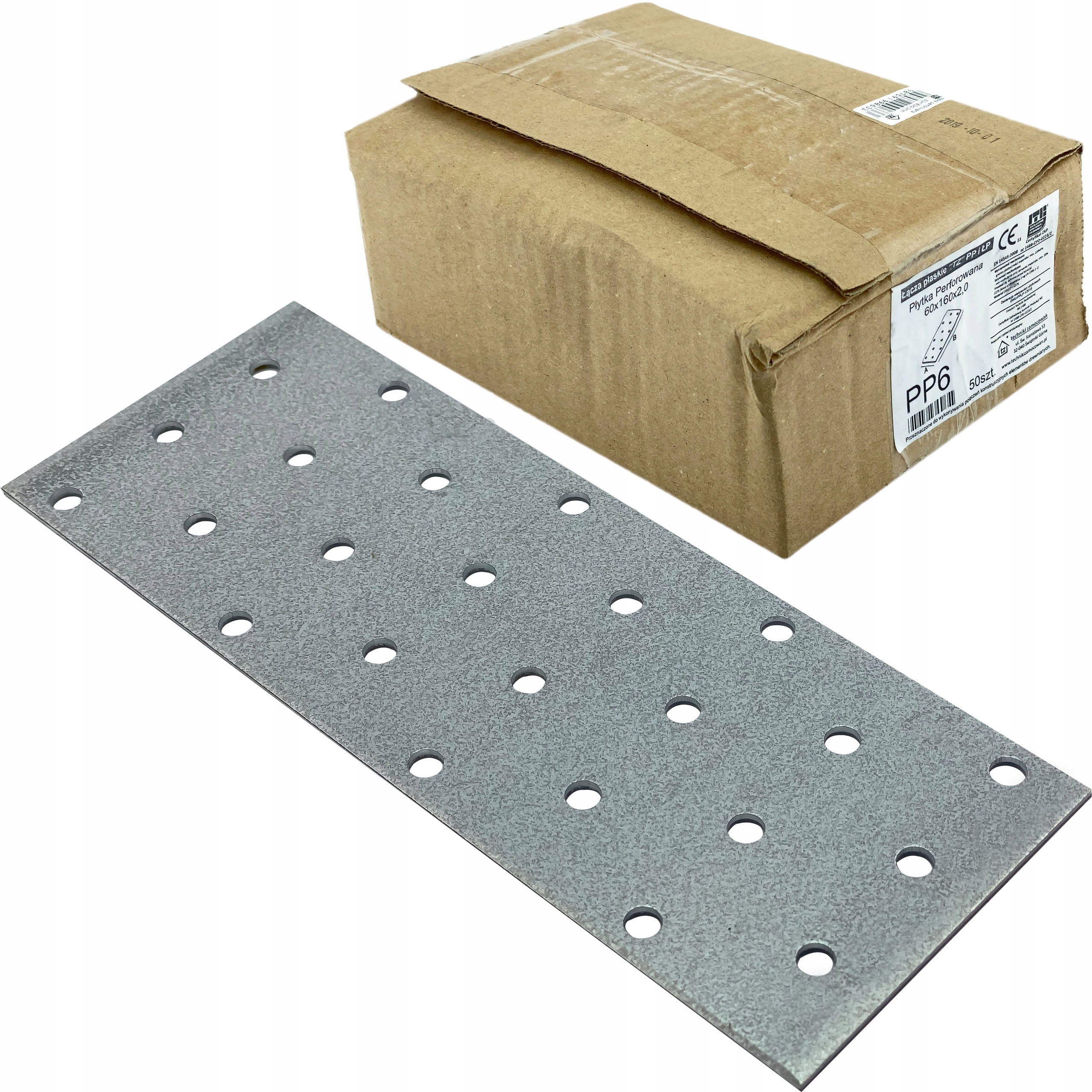 Děrované dlaždice 60x160 x 2mm 50 ks Tesařské spojky ploché PP6