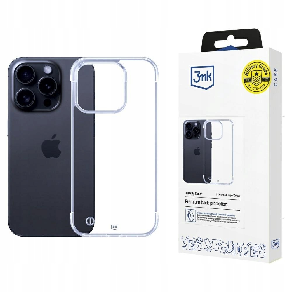 Etui 3MK Just20g Clear Case do iPhone 15 Pro Max