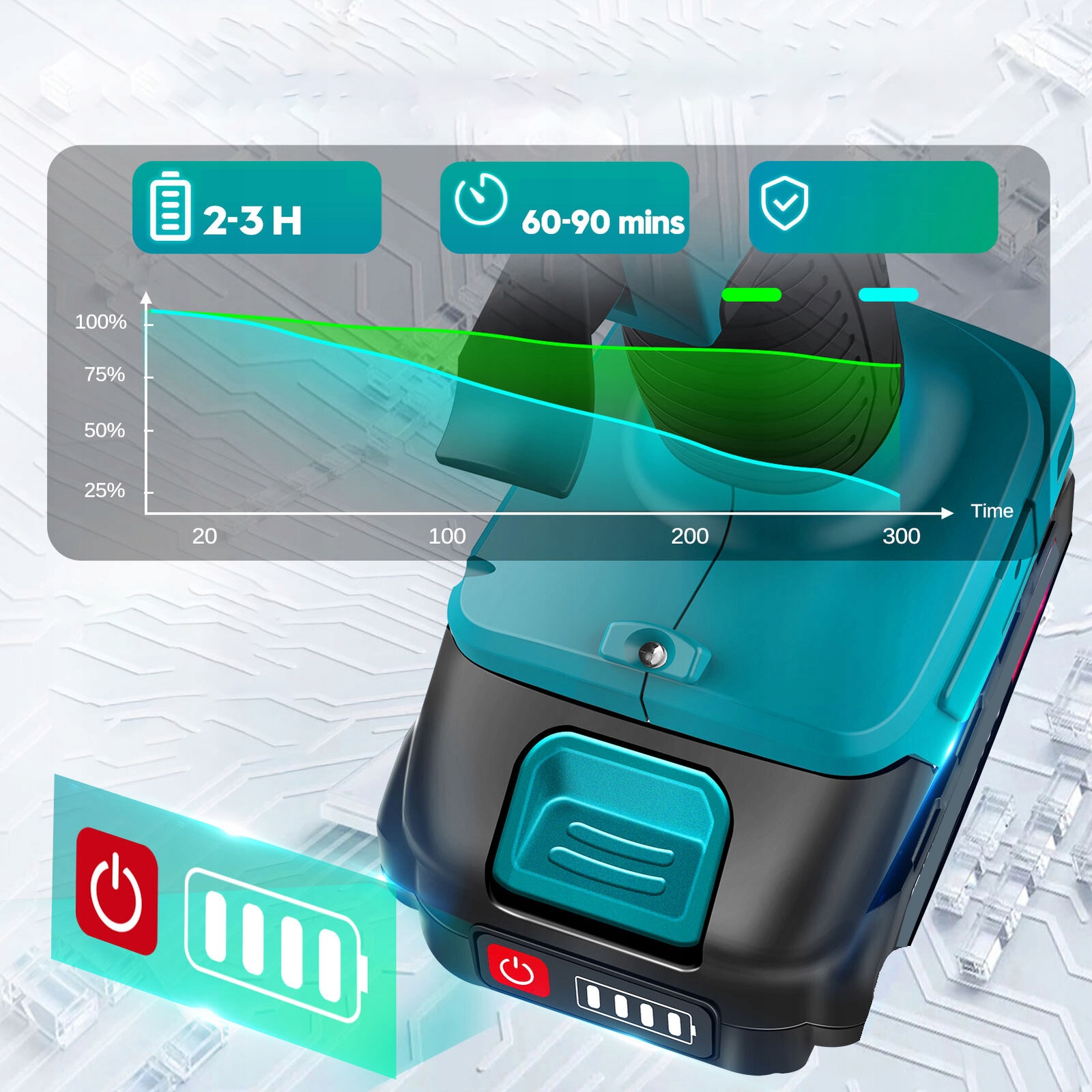 BEZPRZEWODOWY WIELOFUNKCYJNE PISTOLET DO KLEJENIA NA GORĄCO 100W 0.35OZ/MIN Marka bez marki
