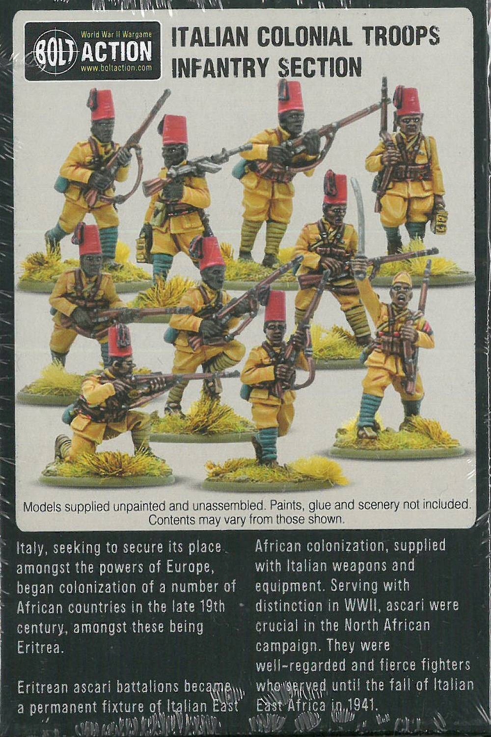 Bolt Action Italian Colonial Troops Infantry Sec. System Bolt Action