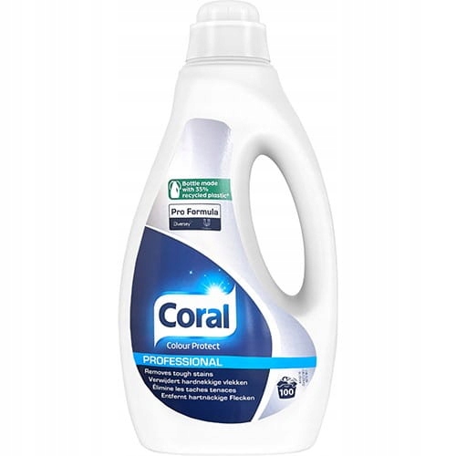 Levně Coral Professional Colour Protect tekutý prací prostředek na barevné prádlo 100 p 5 l Německo