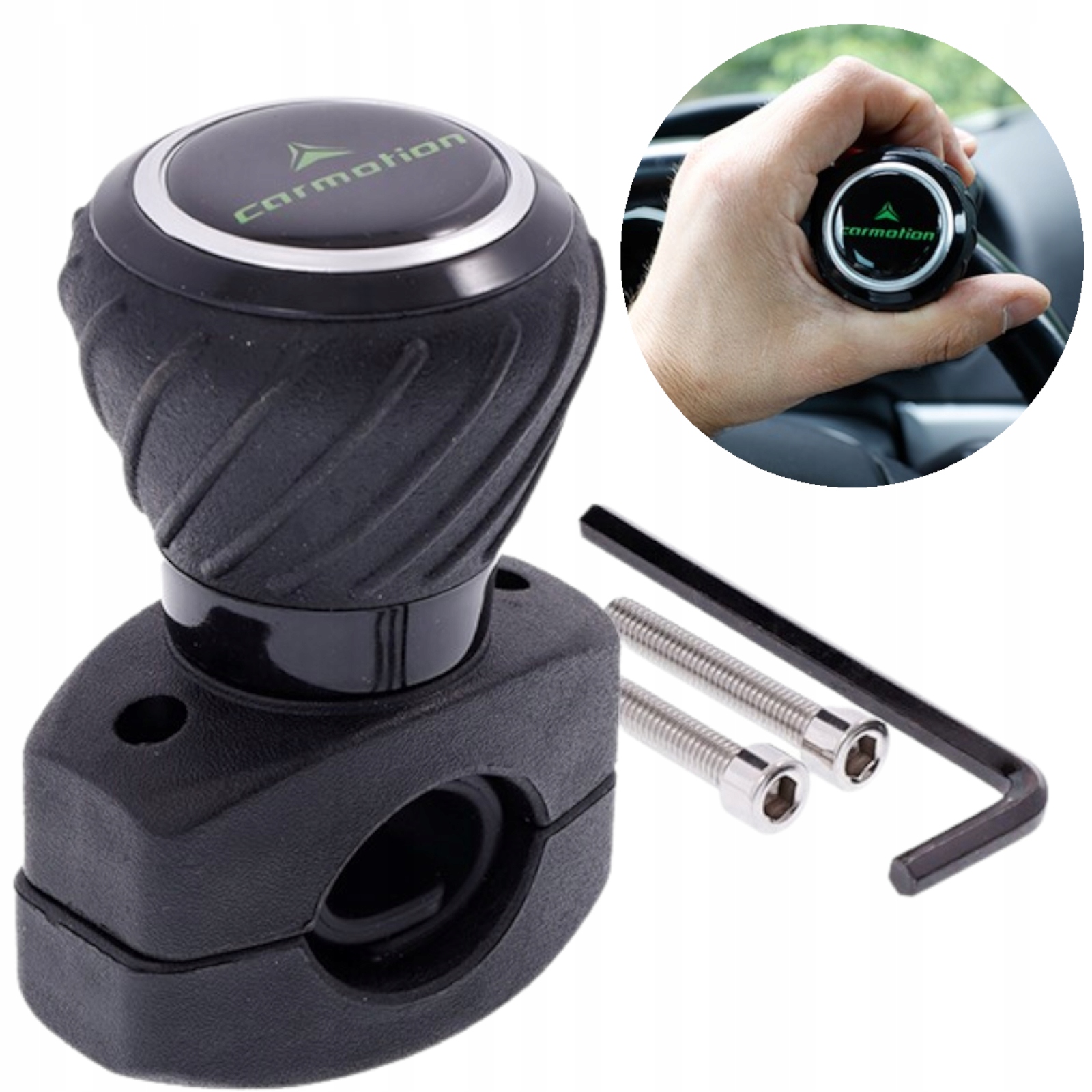 GAŁKA NA KIEROWNICĘ ŁOŻYSKOWANA UNIWERSALNA CZARNA