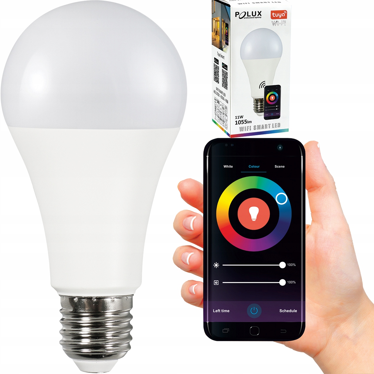 

Żarówka Led Smart 11W 1055lm Ww-cw+rgb Wi-Fi Tuya