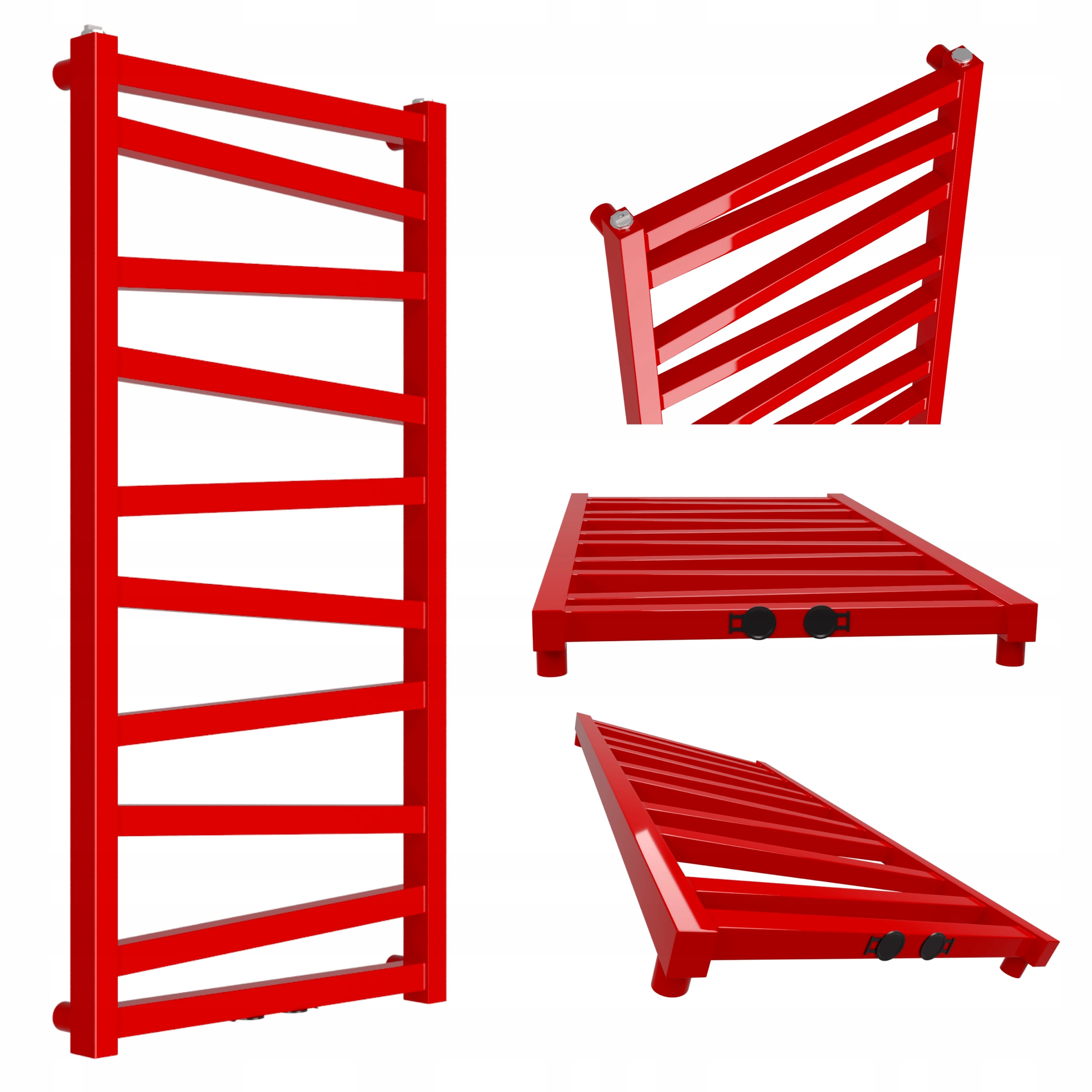 Dekorativní radiátor Zygzak-mid 970x500 Červený