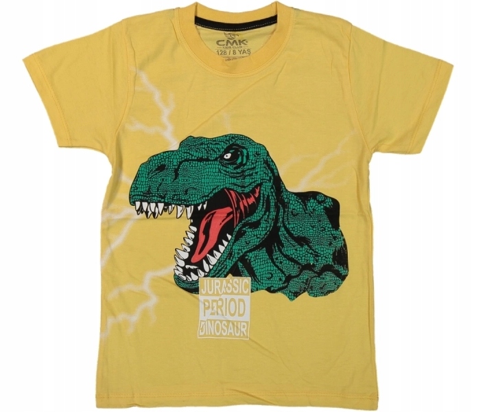 

T-shirt bluzka Koszulka żółty Dinozaur 146