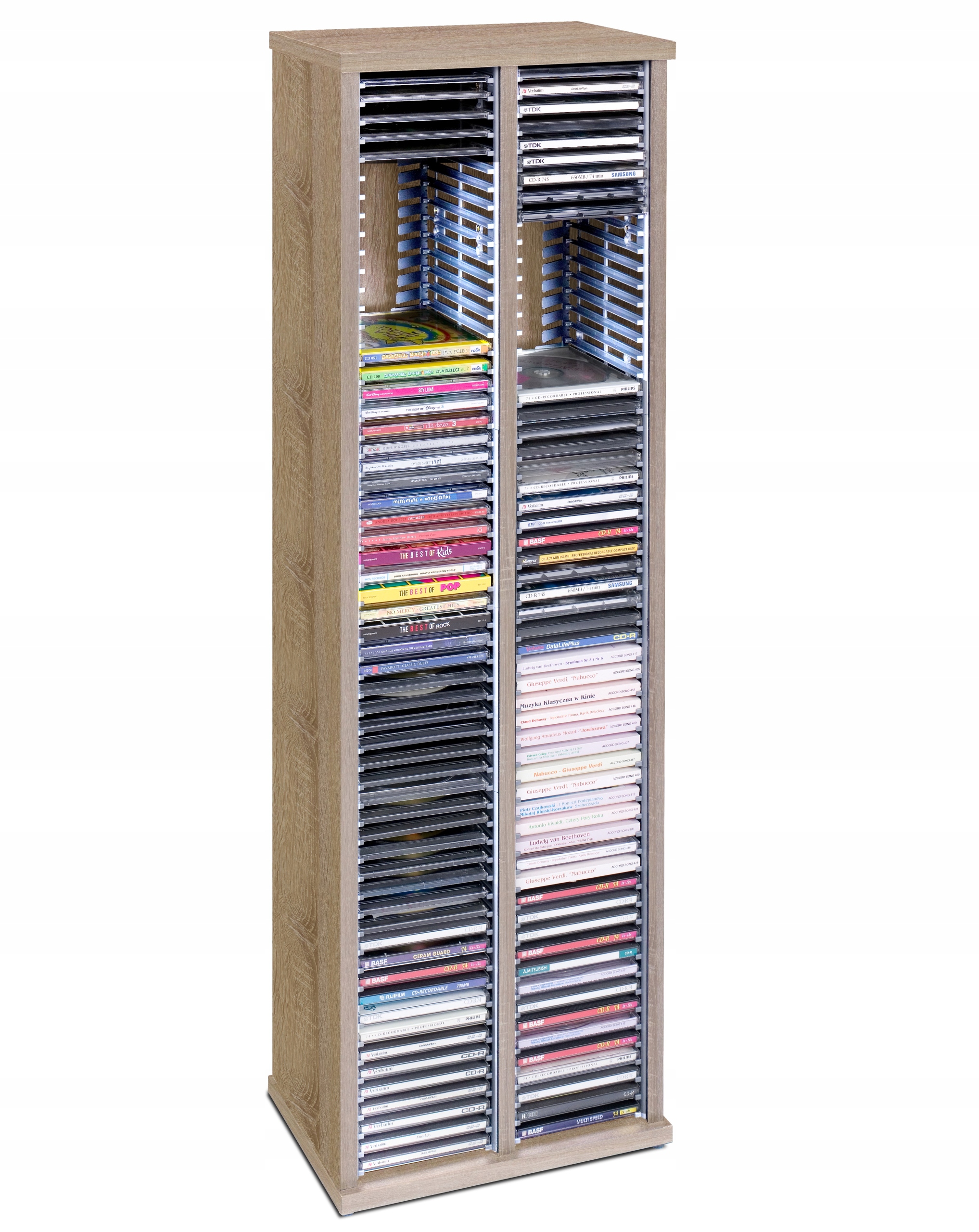 stojan na skrinku regál 120 cd dub sonoma kontajner organizér skladací box