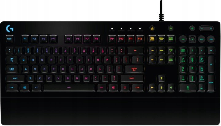 Logitech G213 Prodigy, podsvícená herní drátová klávesnice, Us Internat
