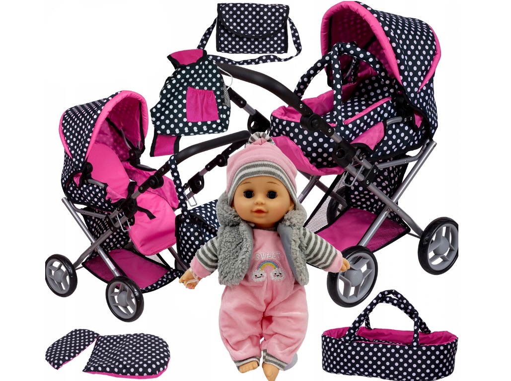 WÓZEK DLA LALEK NOSIDŁO TORBA POŚCIEL+BOBAS ŚPIEWA Kod producenta 9346