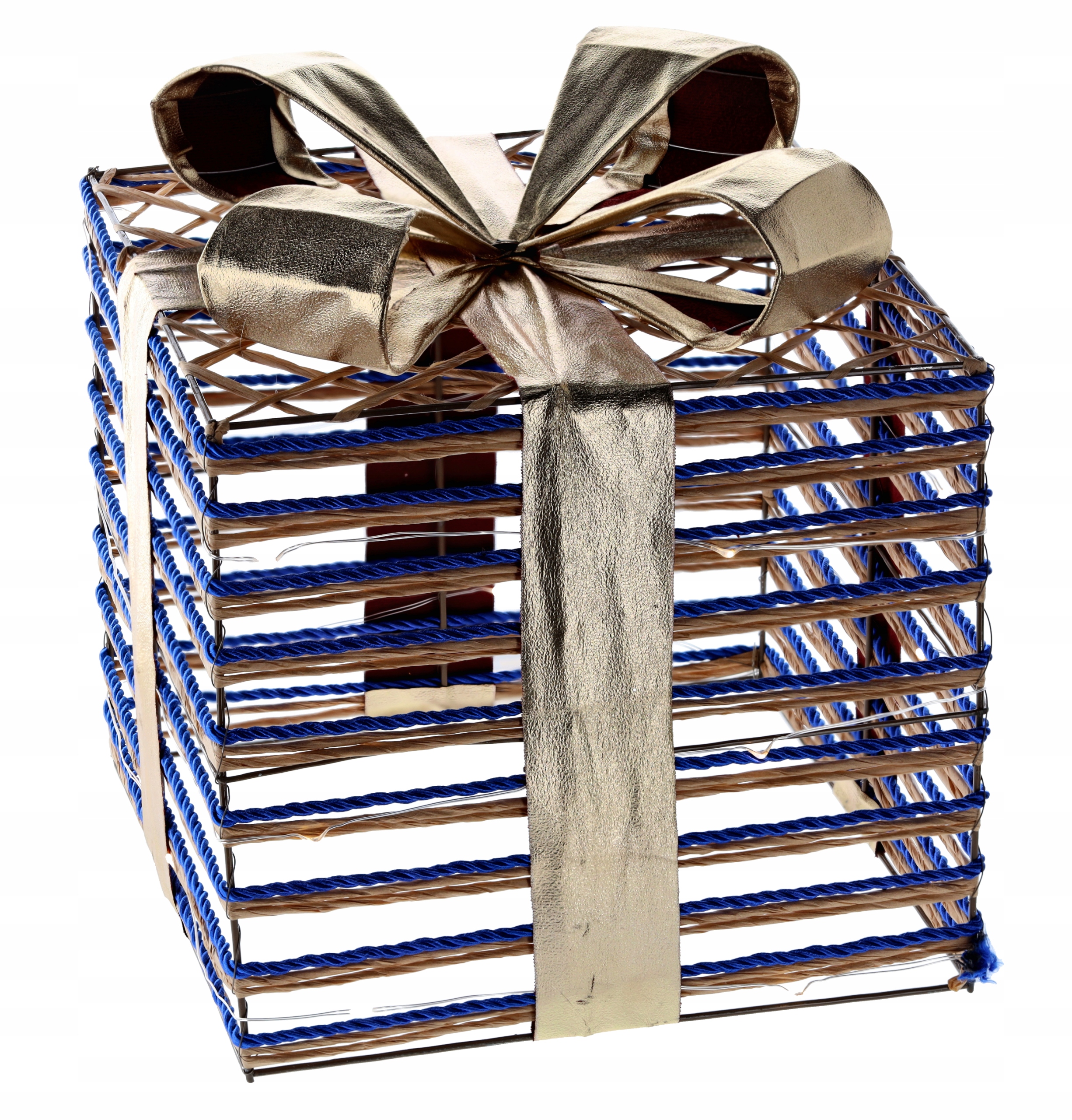 PREZENT Z KOKARDĄ LED PODŚWIETLANY OZDOBA ŚWIĄTECZNA 25 CM Marka Chomik