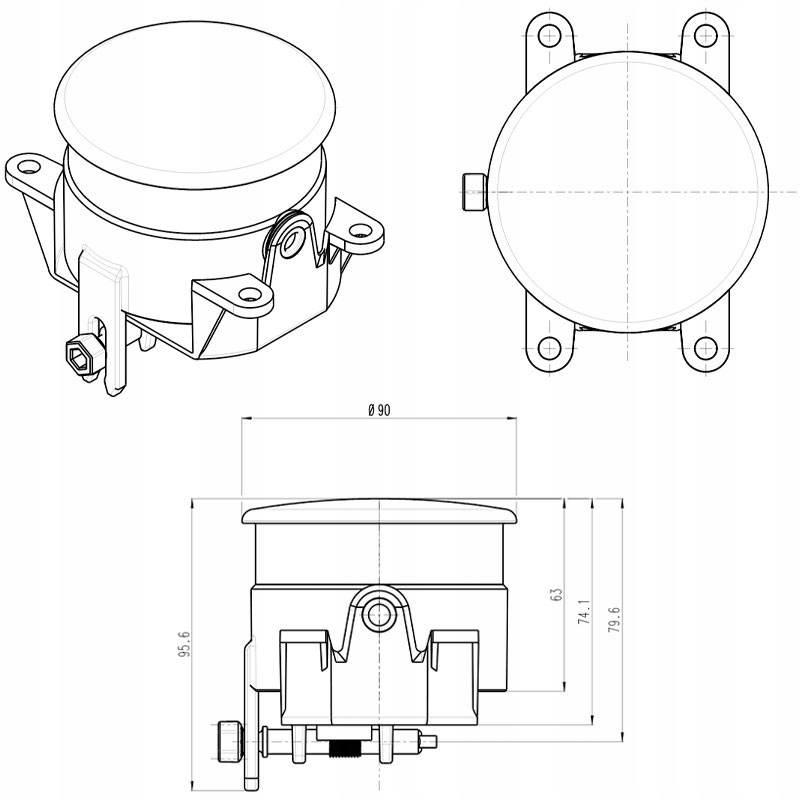 LAMPA DO JAZDY DZIENNEJ UNIWERSALNA LED 1256 lm Numer katalogowy części 1356 W182N