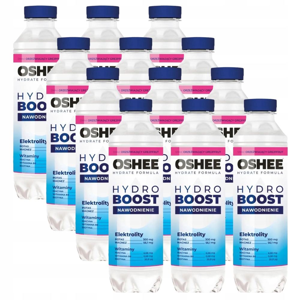 Oshee Hydration Hydro Boost Isotonický nápoj, osvěžující grapefruit 555 ml
