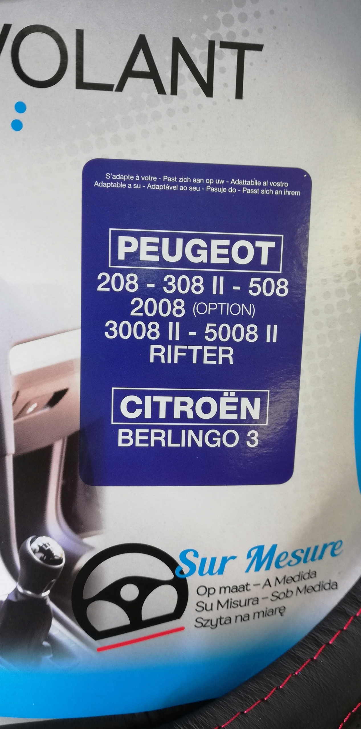 POKROWIEC OSŁONA KIEROWNICY PEUGEOT 308 II 2013-2021 Producent inny