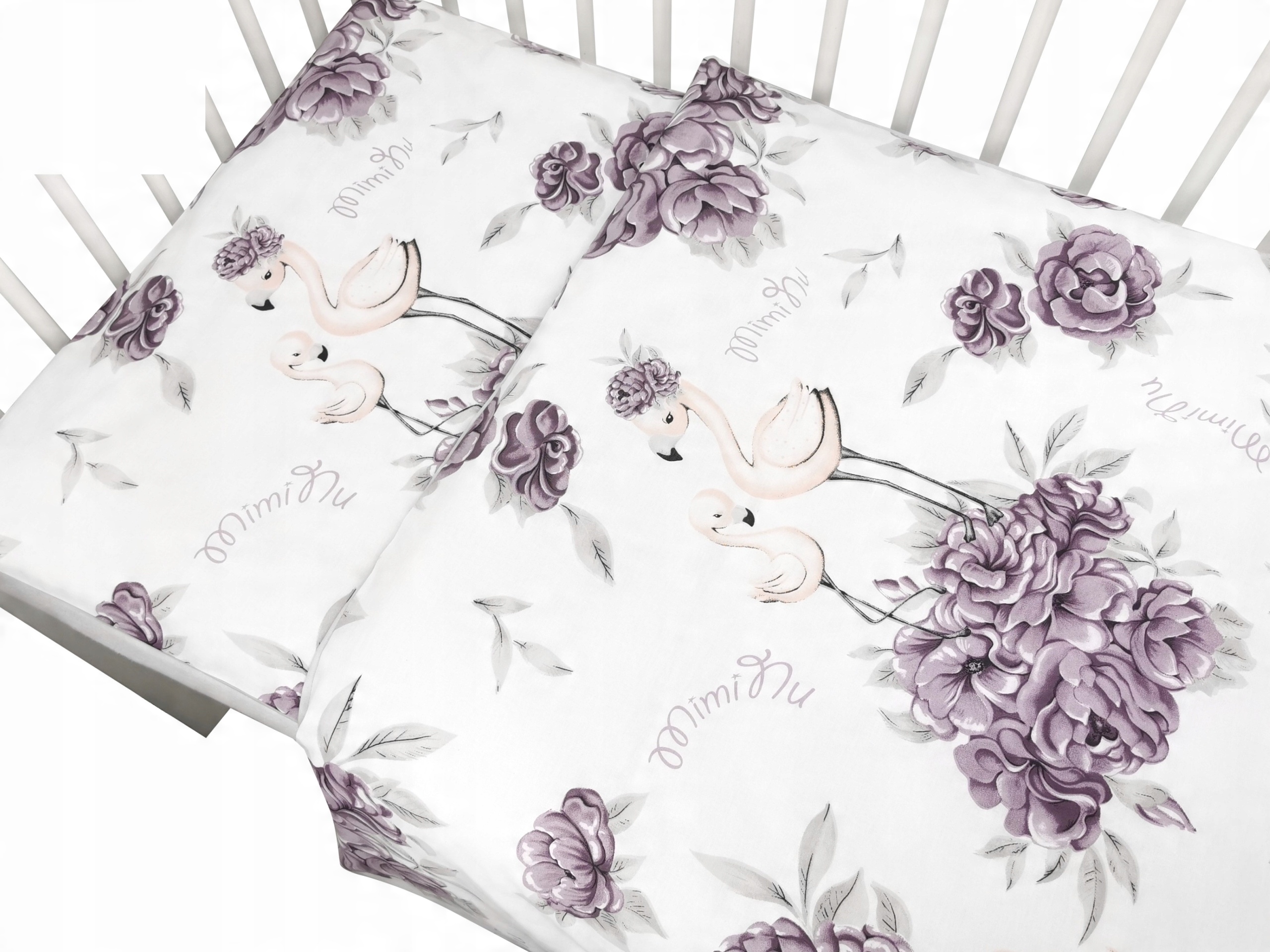 

Pościel dziecięca 2 el. Peonia Plum 120x90 Miminu