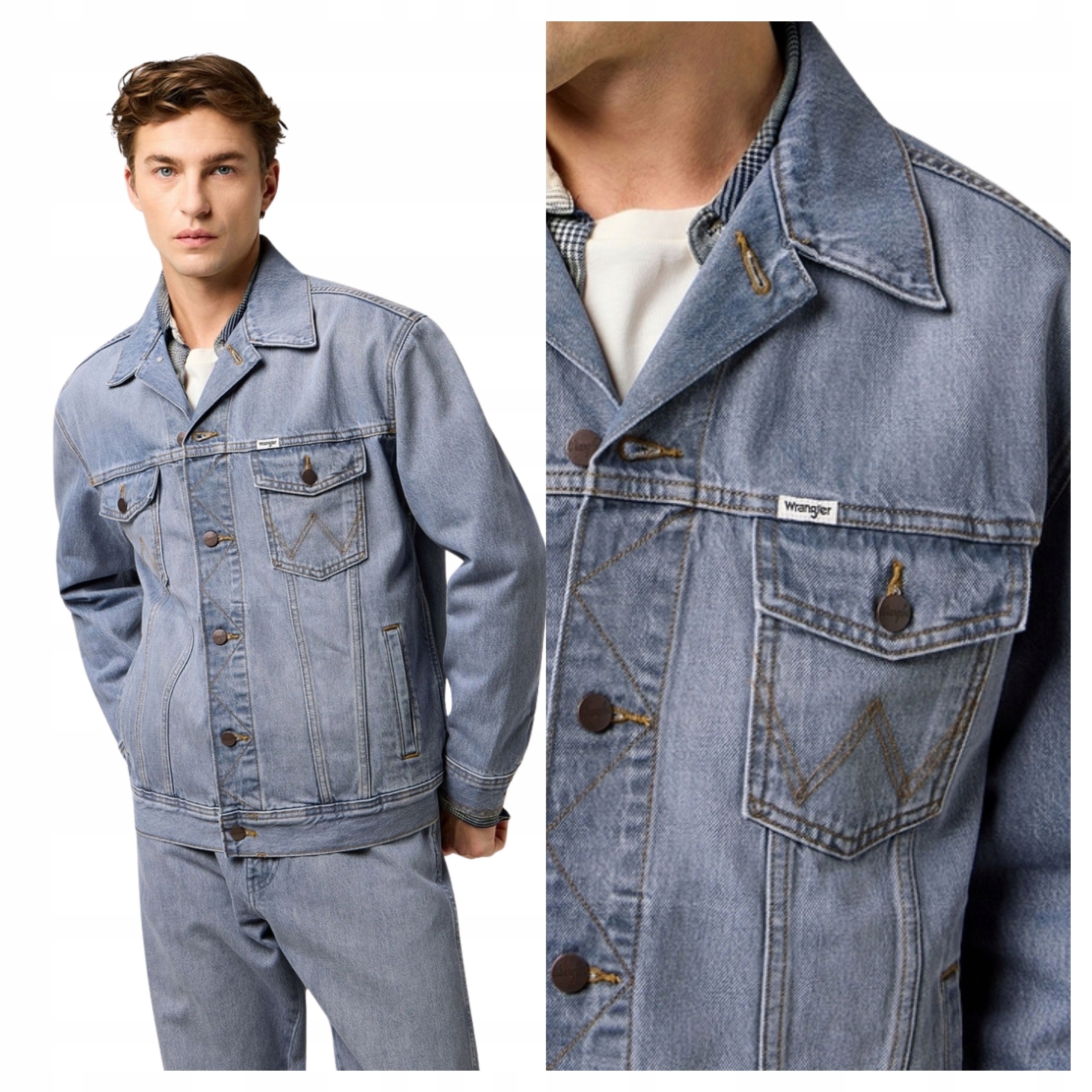 Pánská bunda Wrangler Anti Fit Jeansová bunda Light Ice Regular Fit XL